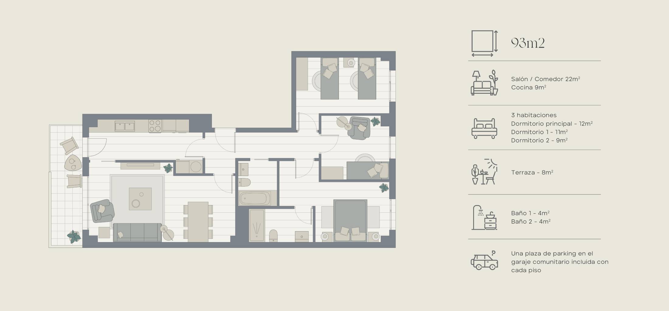 Mapa estructura vivienda | Zona Franca | Vila Bonaplata 