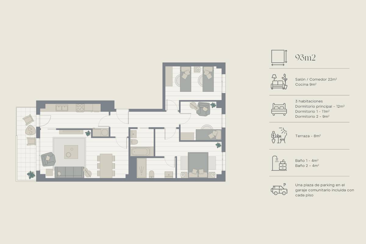 Mapa estructura vivienda | Zona Franca | Vila Bonaplata 